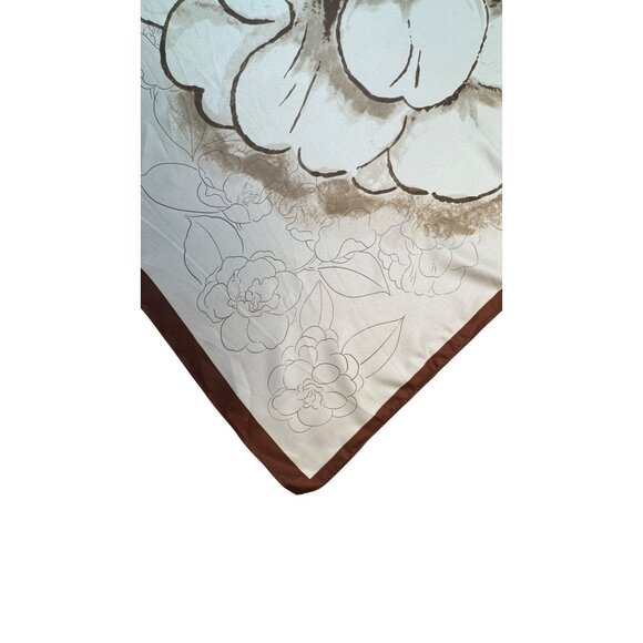 2/$30 NEW Multicolor Sweet Floral Off White Flower Printed Silky Fashion Scarf - Picture 8 of 12